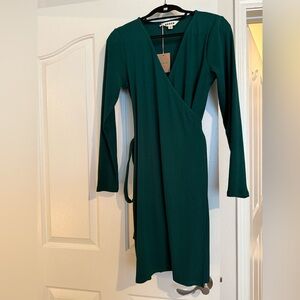 Boden Green wrap dress